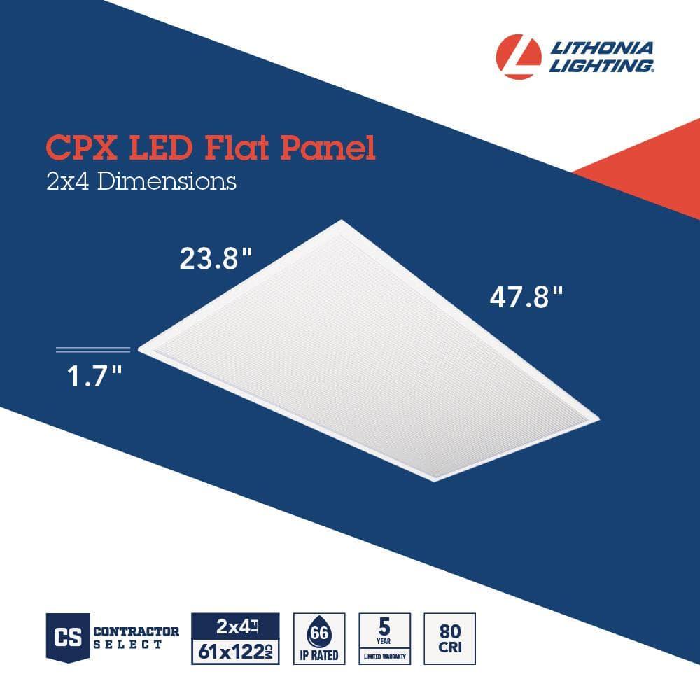 Lithonia Lighting Dimmable Rectangle Flat Panel Ceiling Light