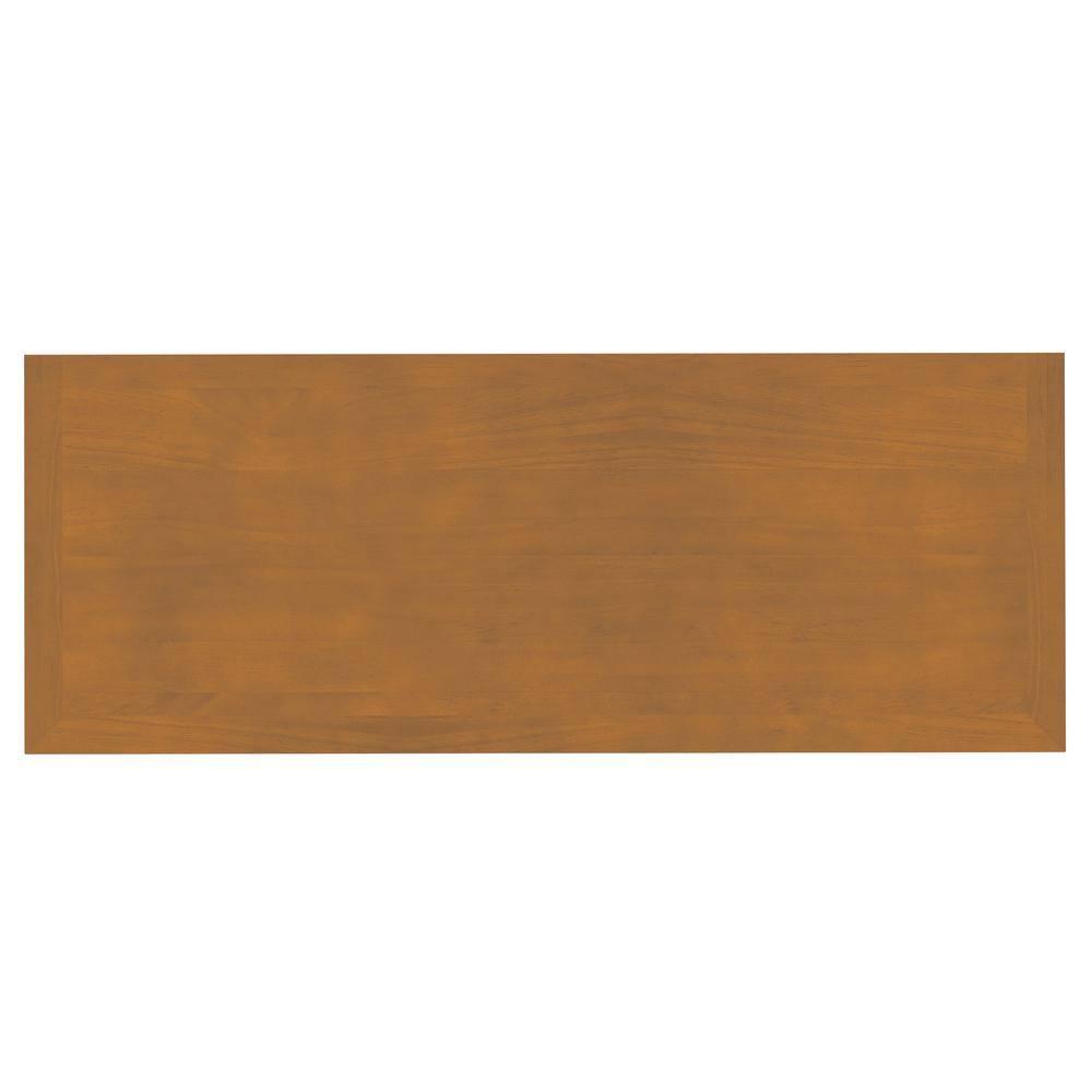 Simpli Home Amherst Transitional Solid Wood 54" TV Stand in Light Golden Brown