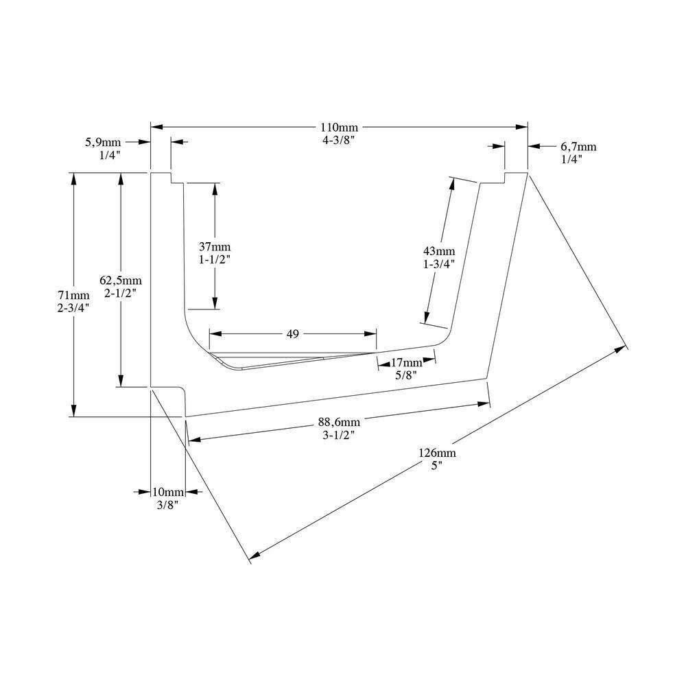 4-3/8 in x 2-3/4 in x 78-3/4 in Primed White Plain Polyurethane Crown Moulding