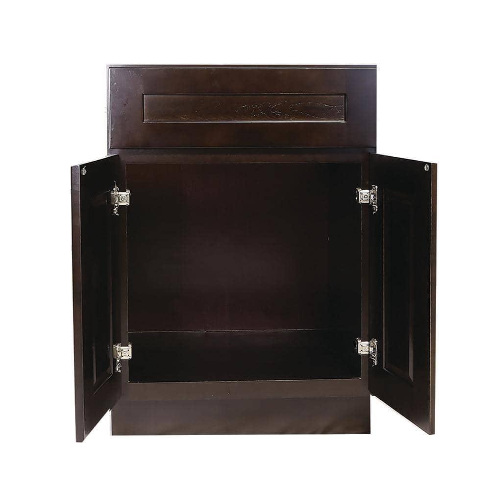 Design House Brookings Base Cabinet in Espresso, 24-inch x 24-inch x 34.5-inch