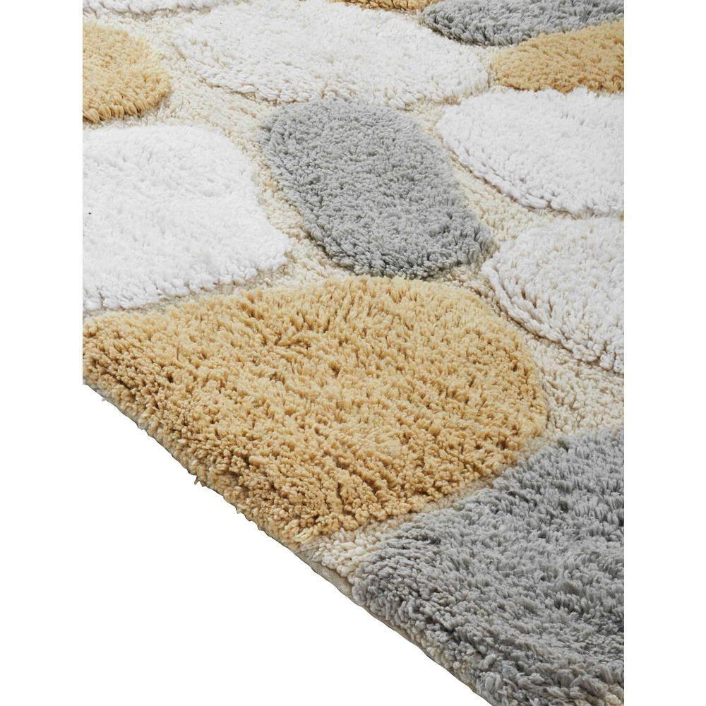 2pc 32"x20" Pebbles Bath Rug Set Spa Light Beige - Chesapeake Merchandising: Cotton Tufted Bathroom Mats, Machine Washable