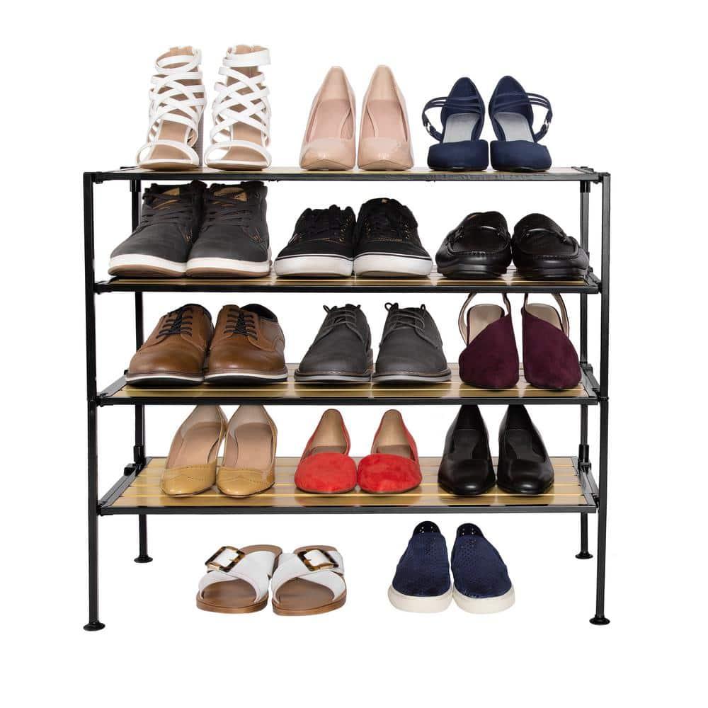 2-Tier (6 Pair) Resin Shoe Storage Rack