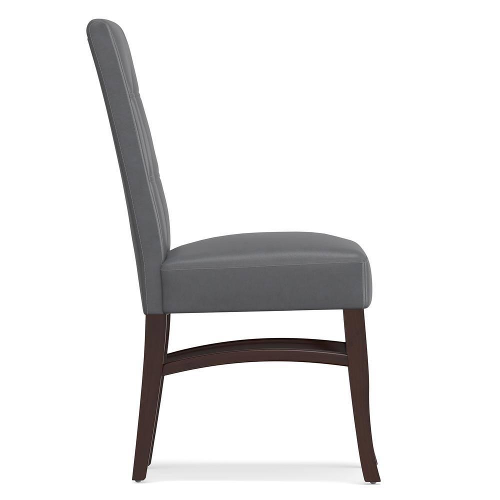 Simpli Home Ezra Dining Chair (Set of 2) in Stone Grey