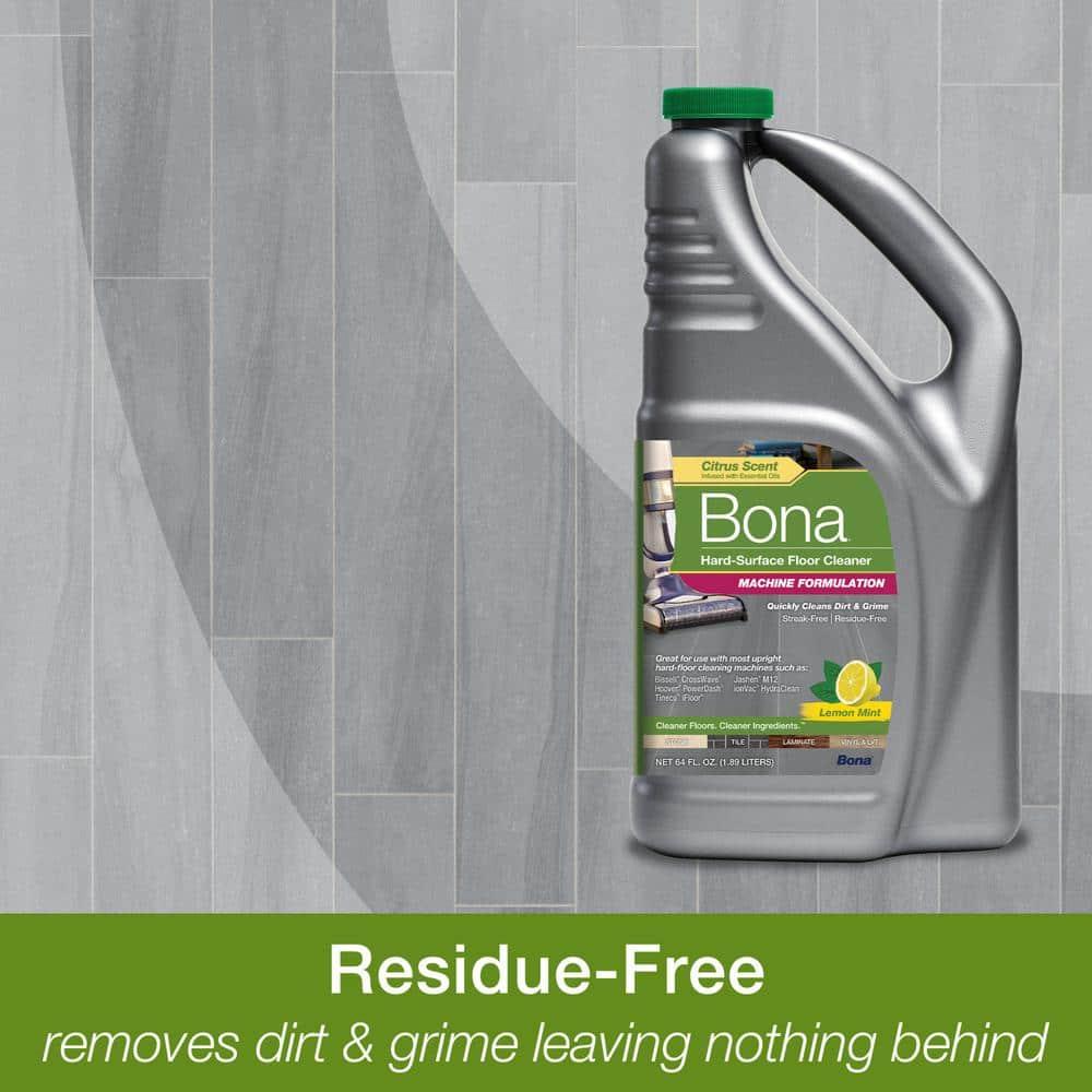 Bona® Hard-Surface Floor Cleaner - Hard-Floor Cleaning Machine Formulation, Lemon Mint, 64 fl oz