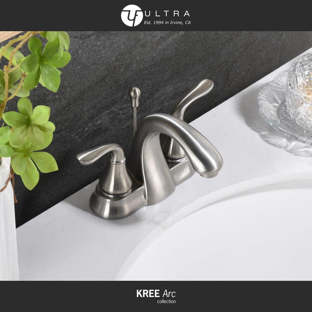 Kree Arc Collection Centerset Bathroom Faucet with Drain Assembly
