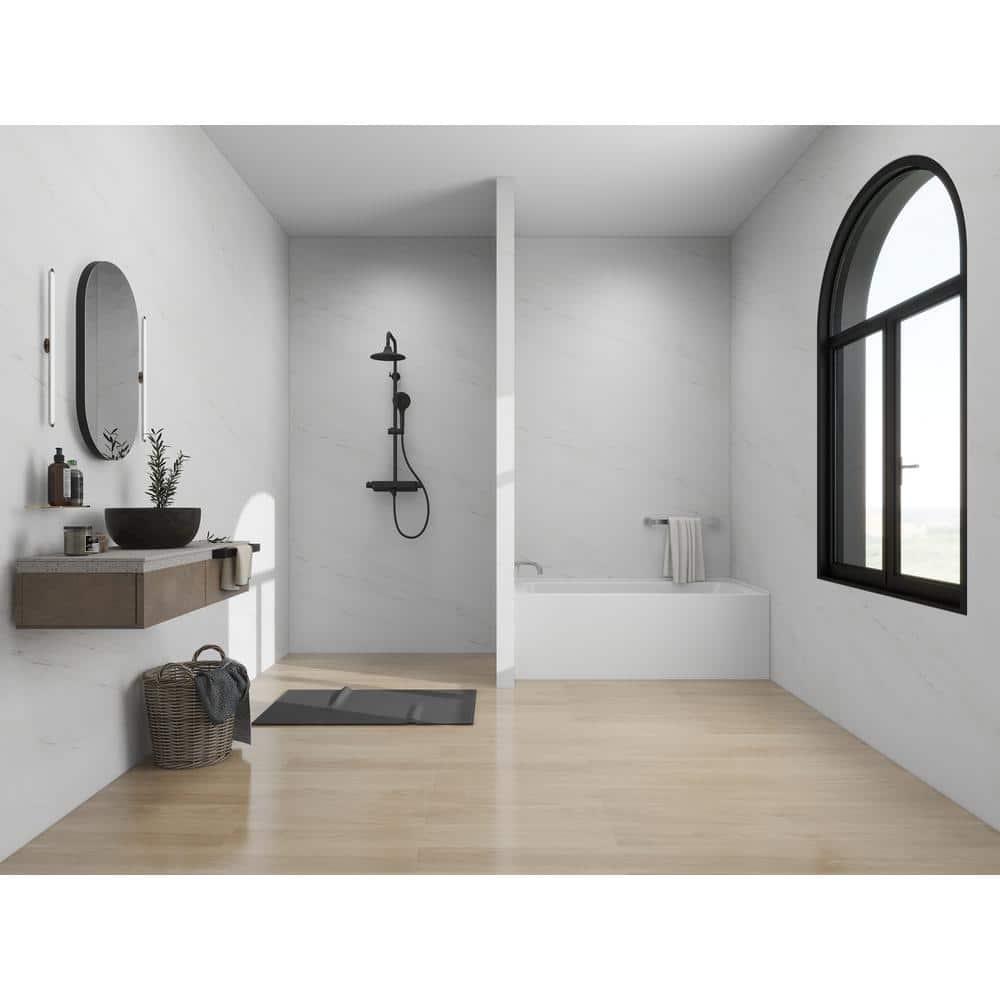 Alcove Soaking Skirt Bathtub with Overflow and Drain