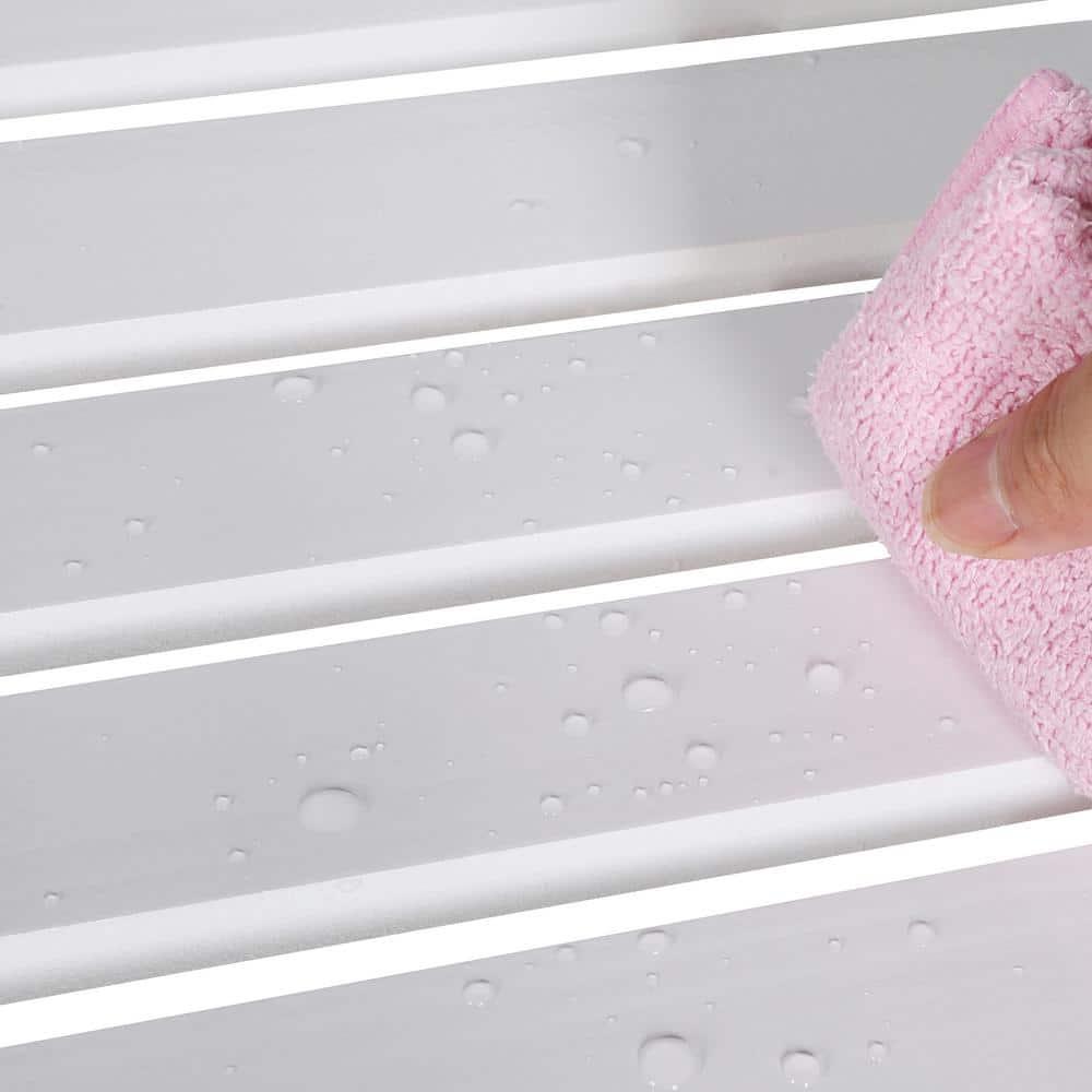 VEIKOUS 2-Seat Outdoor Porch Swing, Hanging Wooden Glider w/Hanging Chains for Patio, Backyard & Garden, White