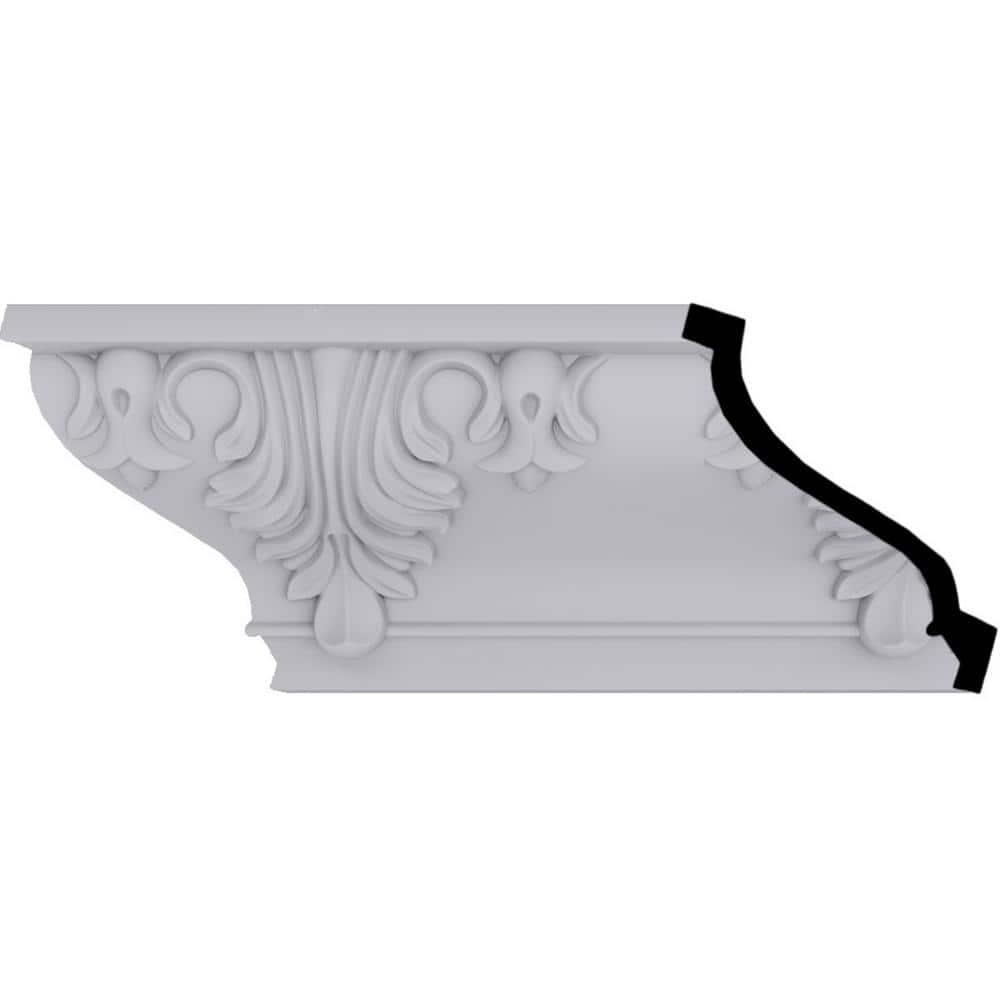 Ekena Millwork SAMPLE - Endurathane Alexandria Crown Moulding, 8 3/4"H x 7"P x 11 1/4"F x 12"L, Factory Primed