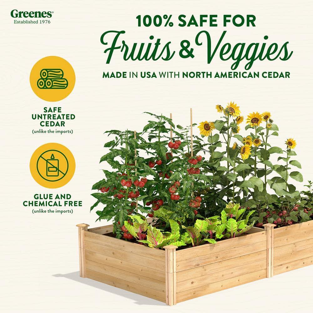 Greenes Fence 48" x 96" x 17.5" Cedar Raised Garden Bed