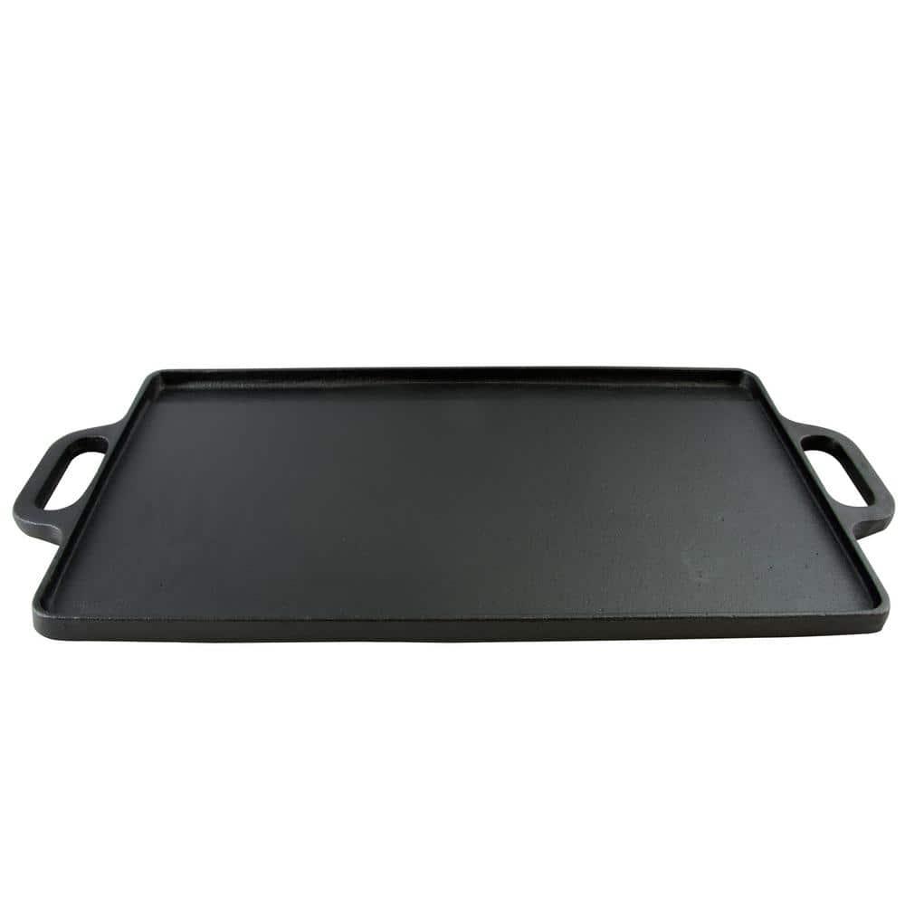 Gibson Gibson Addlestone 13 in. Cast Iron Rectangular Reversible Grill and Griddle Pan
