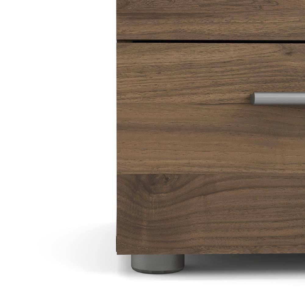 Tvilum Loft 2 Drawer Bedroom Nightstand for Adults, Walnut