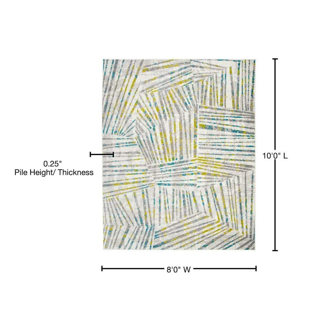 Skyler SKY191 Power Loomed Indoor Area Rug - Grey/Green - 8'x10' - Safavieh