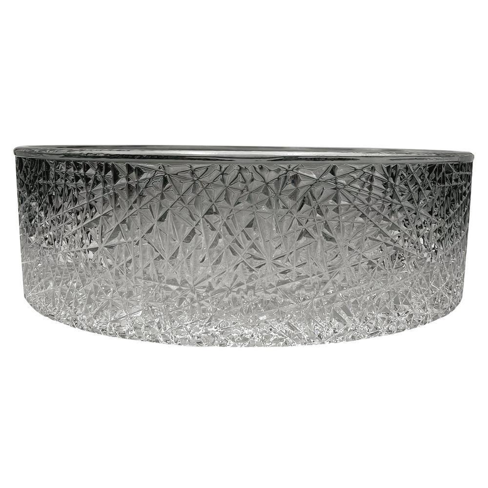 Stadium 14" Glass Circular Bathroom Vessel Sink - Timeless Collection