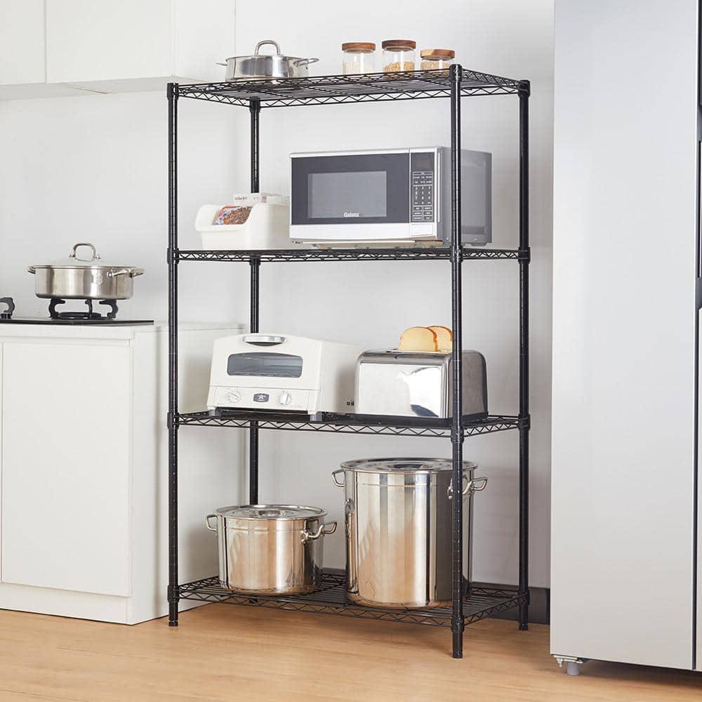 1250 lbs Steel Heavy Duty 5-Tier Utility Shelving Unit Steel Organizer Wire Rack for Home,Kitchen,Office,Chrome (13.7" D x 23.6" W x 62.4" H)