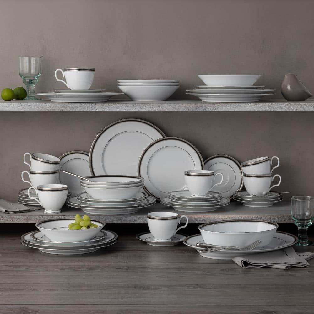 Noritake Noritake Austin Platinum 50-Piece Dinnerware Set, Service for 8