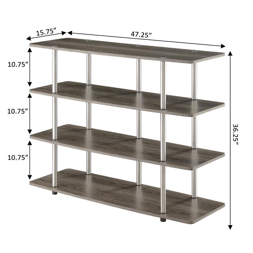 Convenience Concepts Designs2Go XL Highboy 4 Tier TV Stand, Multiple Finishes