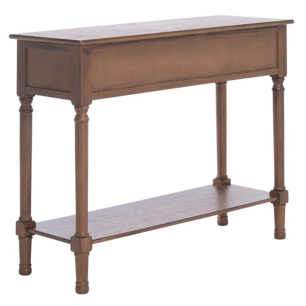 Halton 2 Drawer Console Table - Brown - Safavieh