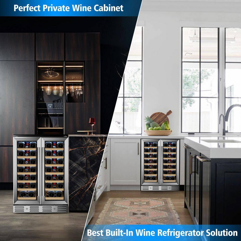 Kalamera Kalamera 40 Bottle Dual Zone Built-In Wine Refrigerator