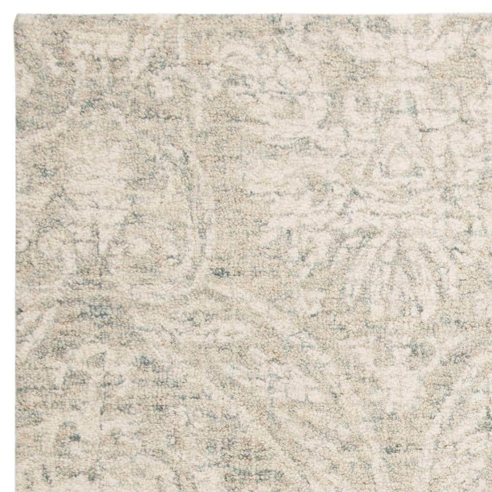 Rosemarie Abstract Handmade Tufted Wool Gray/Ivory Area Rug