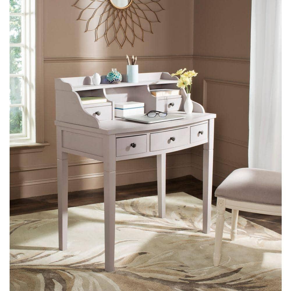 Landon Writing Desk - Quartz Grey - Safavieh