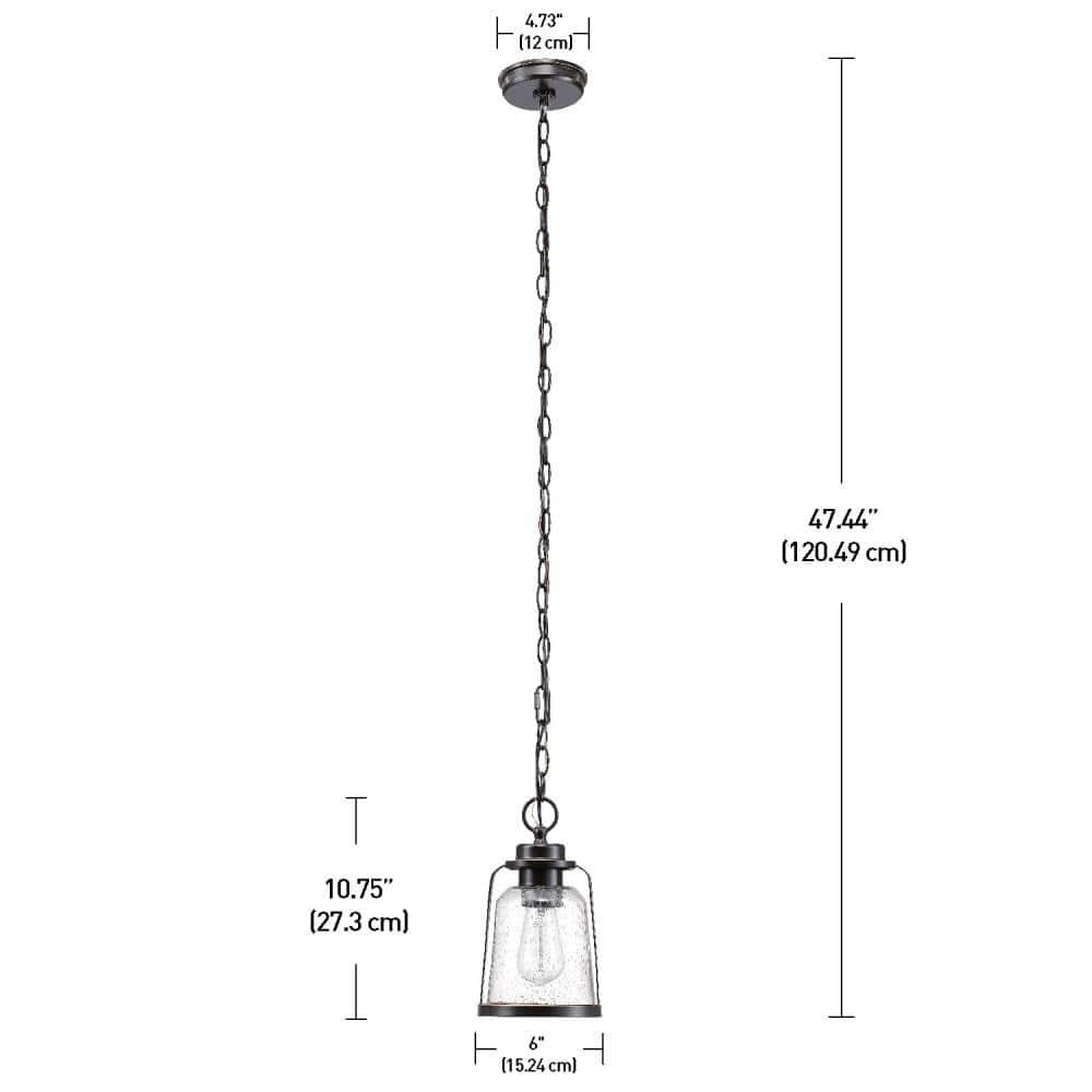 1 - Light Oil Rubbed Bronze Single Pendant