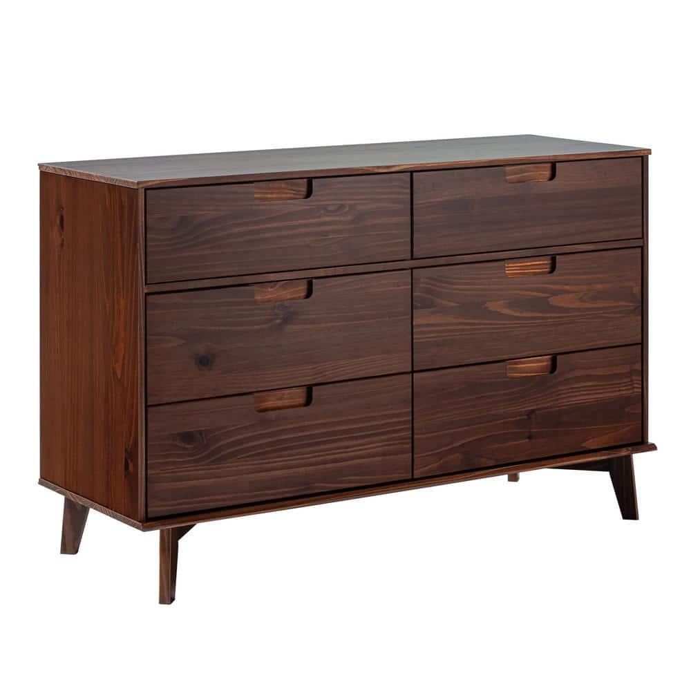 Yarber 6 Drawer Solid Wood Double Dresser