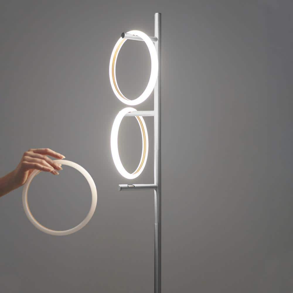 Brightech Saturn 66 in. Industrial 3-Light 3-Way Dimming LED Floor Lamp