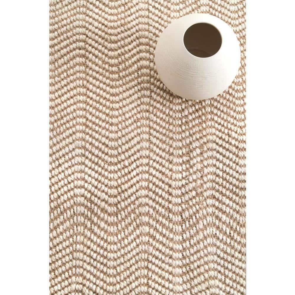 3'x5' Hand Woven Don Jute with Fringe Area Rug Brown - nuLOOM: Indoor Low Pile Rectangle, Stripe Pattern, Spot Clean