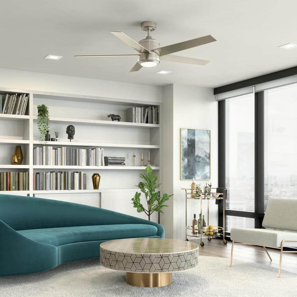 56 Inch Ceiling Fan With Light Kit-Brushed Stainless Steel Finish Kichler Lighting 300044Bss