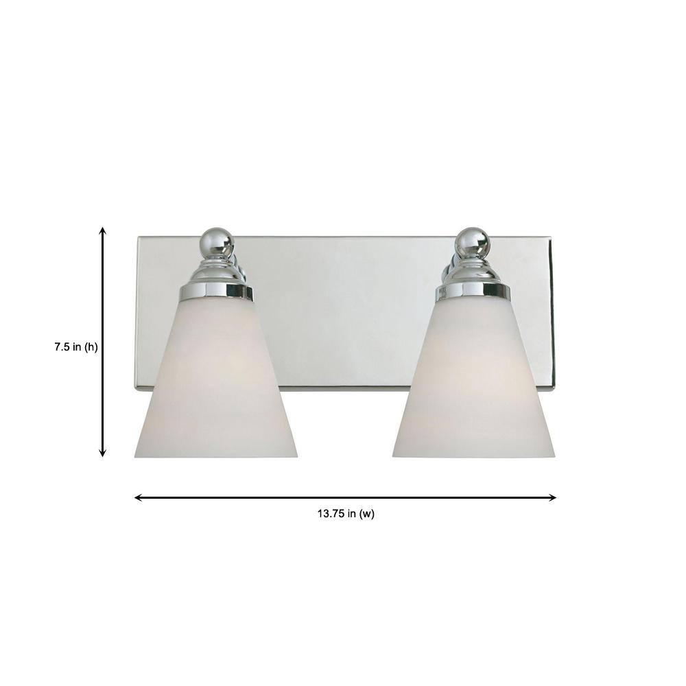 Designers Fountain 6492 Contemporary Two Light 200W Bathroom Wall Fixture From The Hudson