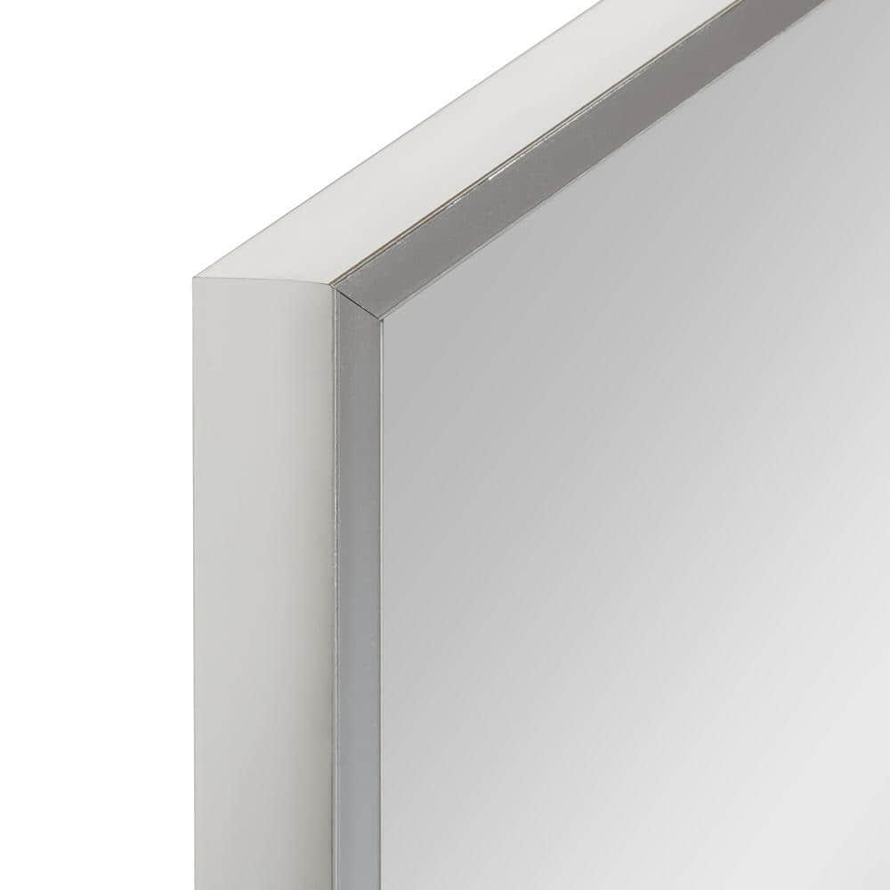 Kate and Laurel Rhodes Modern Hexagon Wall Mirror, 22 x 31, Silver, Decorative Geometric Hexagon MIrror with Chrome Finish for Elegant Contemporary Wall Decor