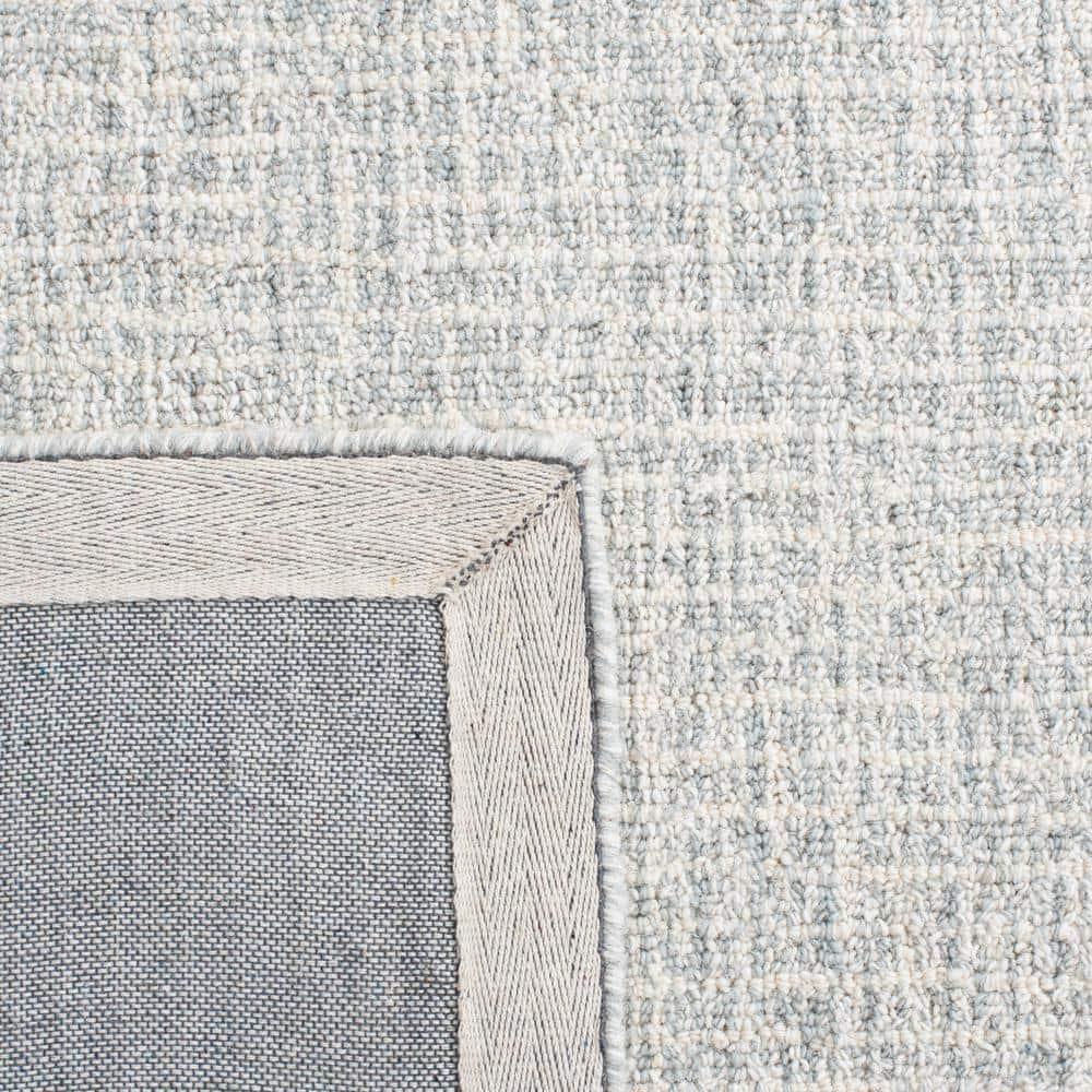 SAFAVIEH Abstract Delia Geometric Wool Area Rug, Light Grey/Ivory, 11' x 15'