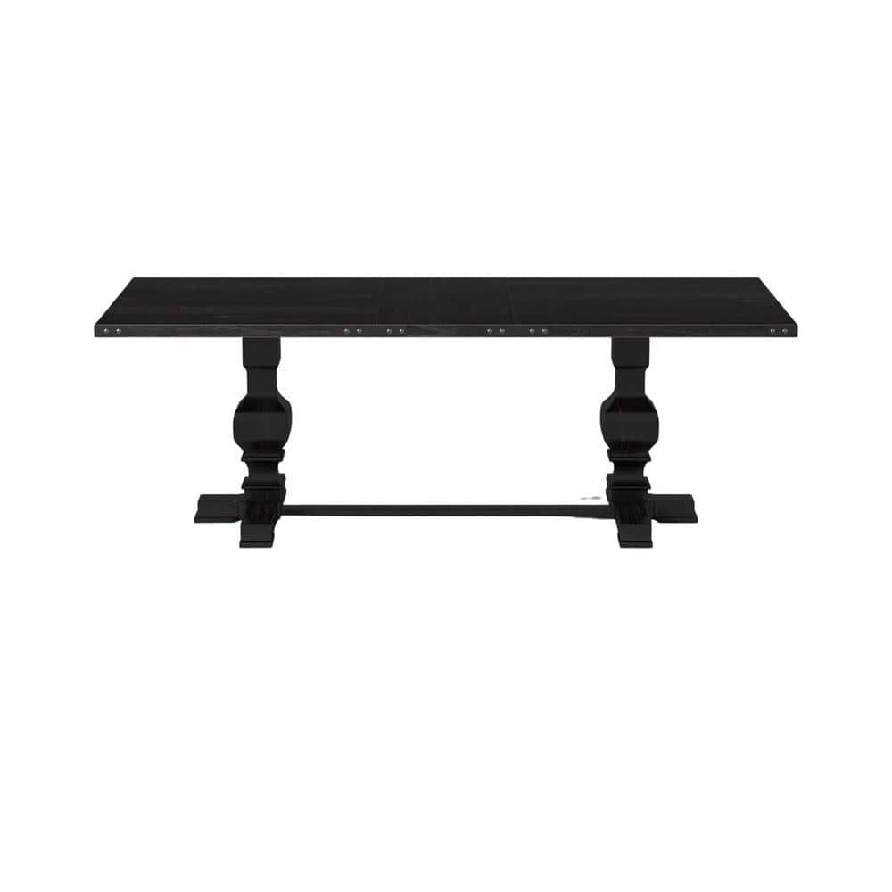 Alpine Furniture Manchester Wood Dining Table in Vintage Black