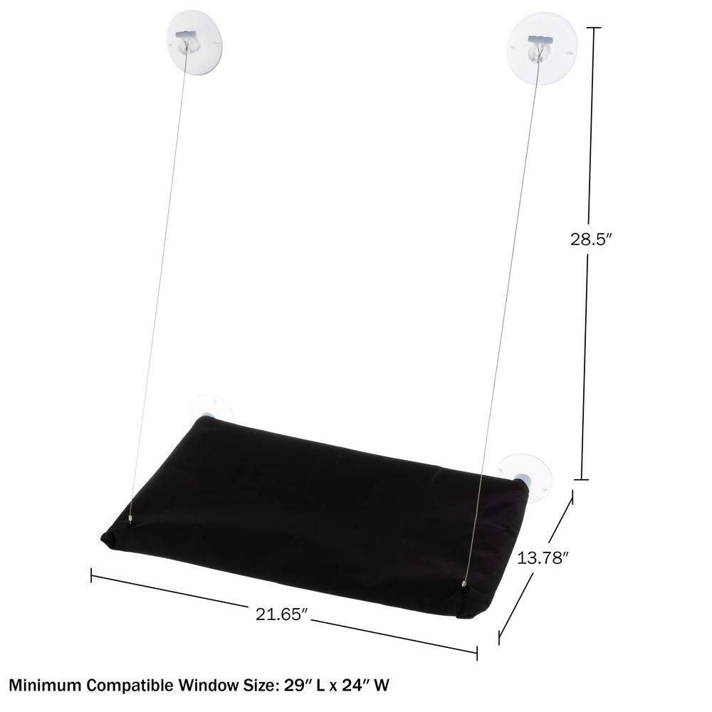 Petmaker PETMAKER Cat Window Perch for Large Cats, Black