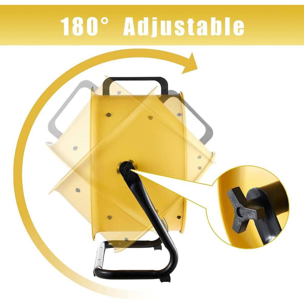 HiCFM 16" High-velocity Drum Air Circulator Fan 2800 CFM Large Airflow Turbo Shop Floor Fan with 360-degree Pivoting Head, 3-speed 1/4 HP Motor