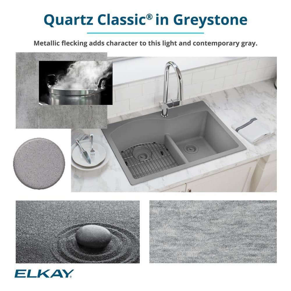 Elkay Quartz Classic 33" L x 21" W Double Basin Undermount Kitchen Sink