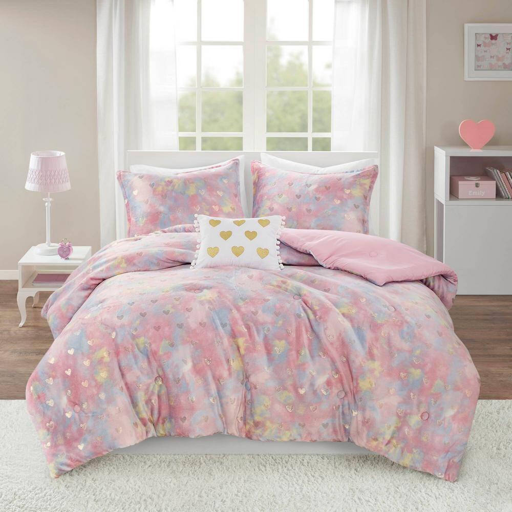 Intelligent Design Rosalie Metallic Printed Plush Comforter Set & Reviews | Wayfair