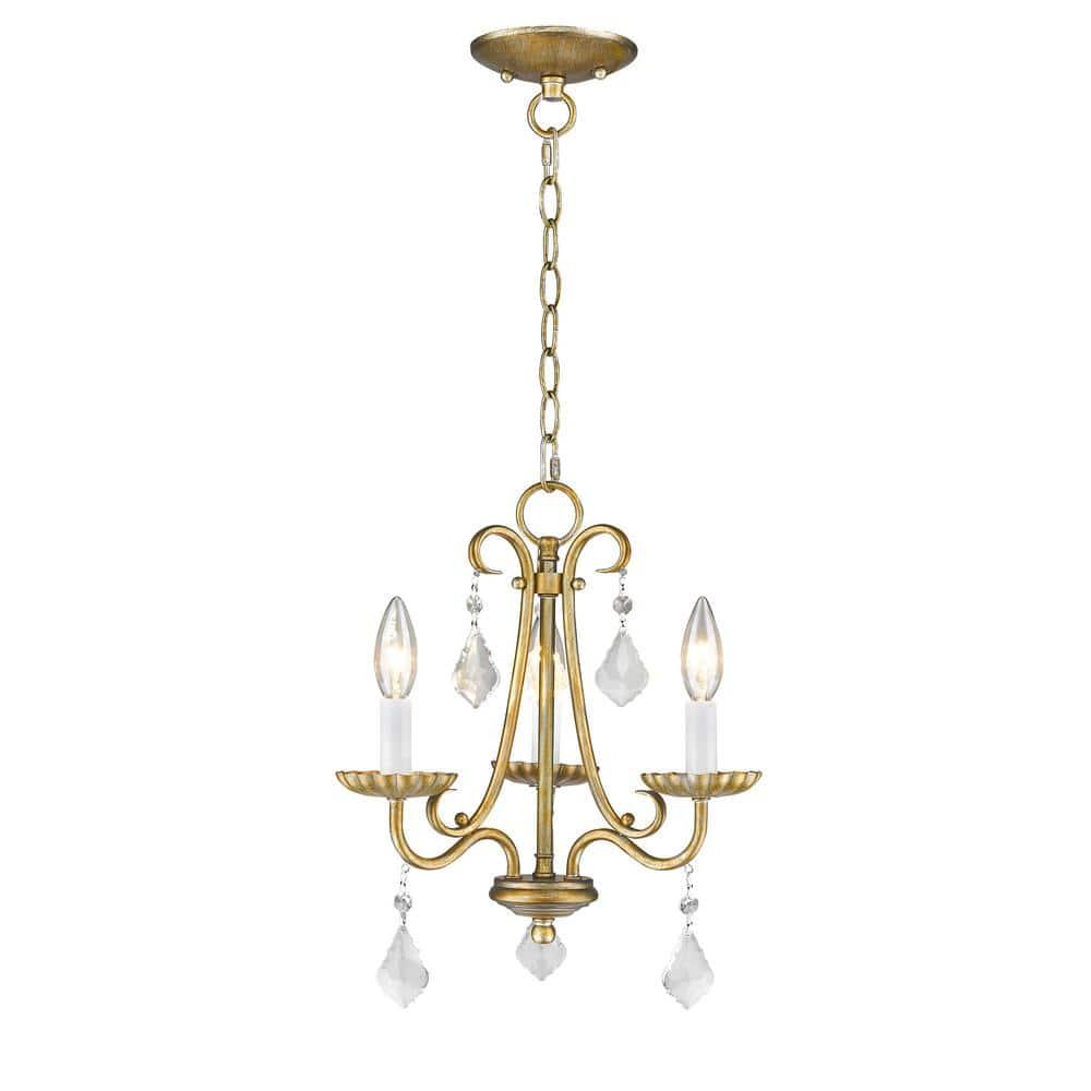 Livex Lighting Daphne 3 - Light Chandelier in  Antique Gold Leaf
