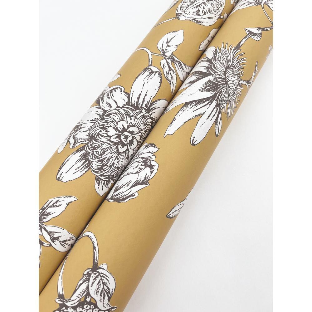 Passion Flower Toile Floral Wallpaper