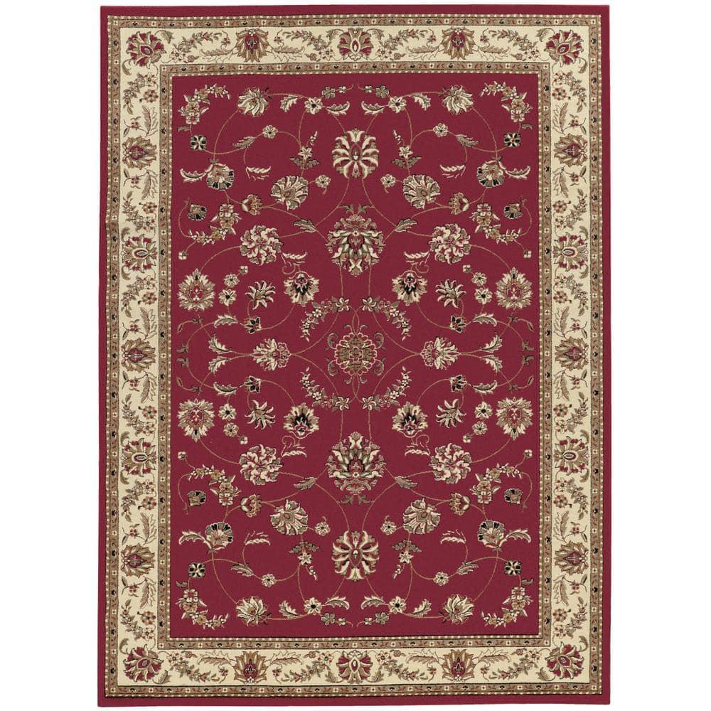 Radici Usa Como Area Rug 1596 Red Italian Bordered 7' 9" x 11' Rectangle