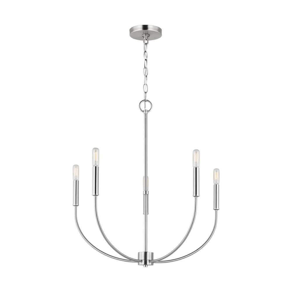 Greenwich 5-Light Brushed Nickel Candle Chandelier