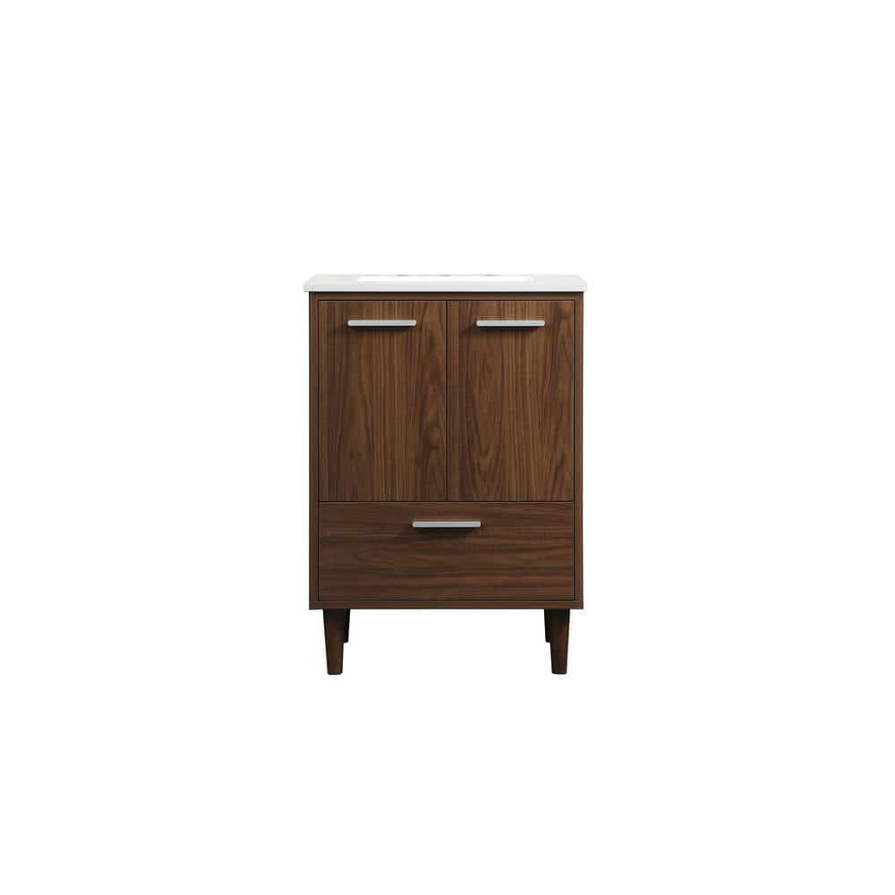 Baldwin 24'' Single Bathroom Vanity with Engineered Marble Top