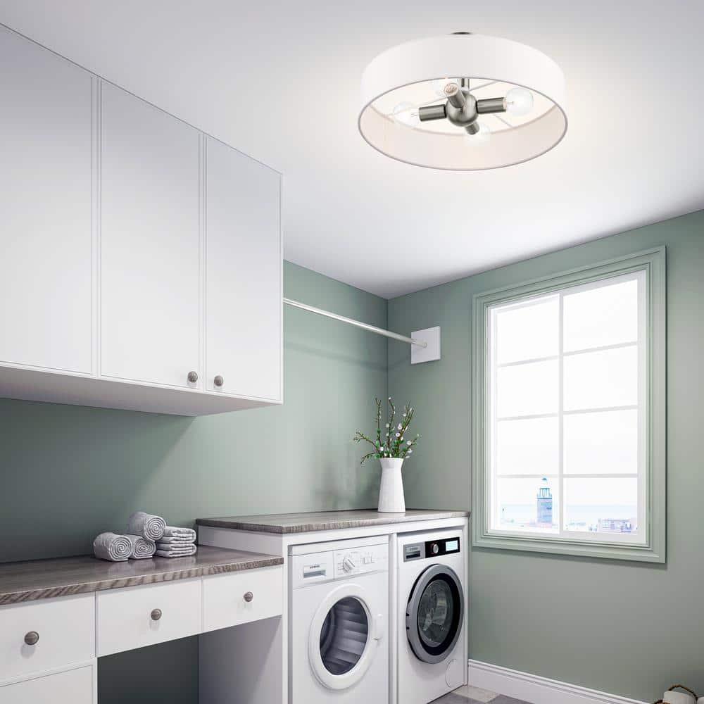 Livex Lighting Venlo 4 - Light Semi-Flush Mount in  Brushed Nickel