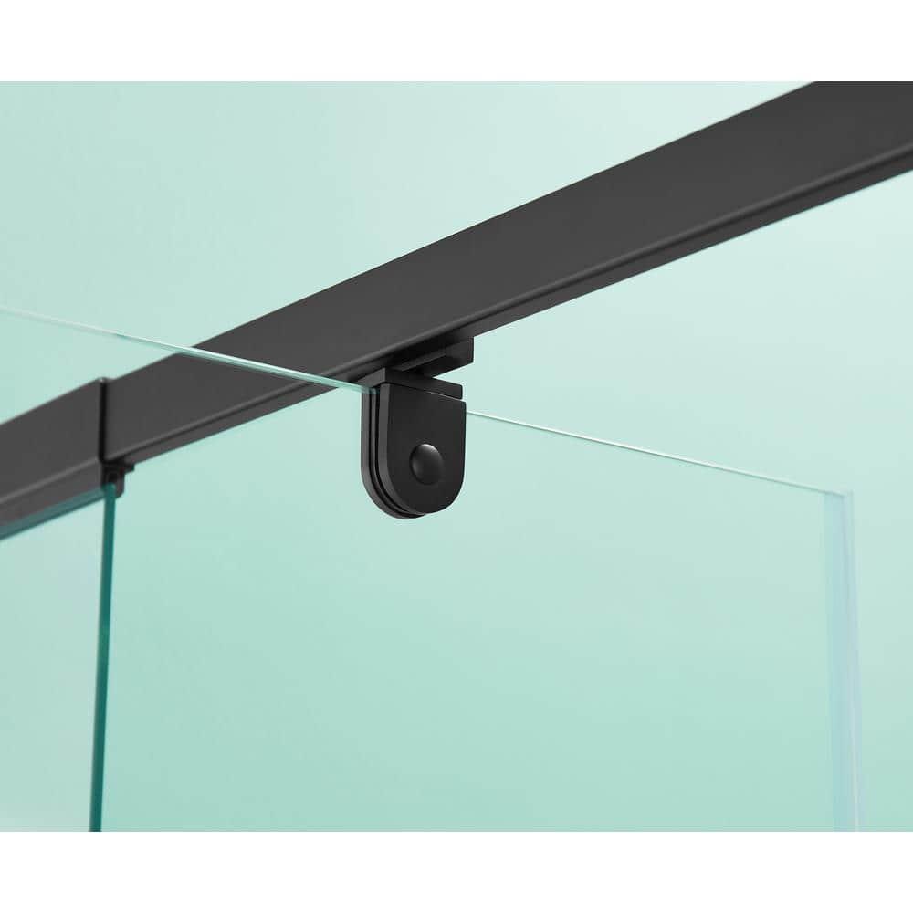 36 in.W - 72 in.H Pivot Shower Door with Clear Glass and Stainless Steel Handle