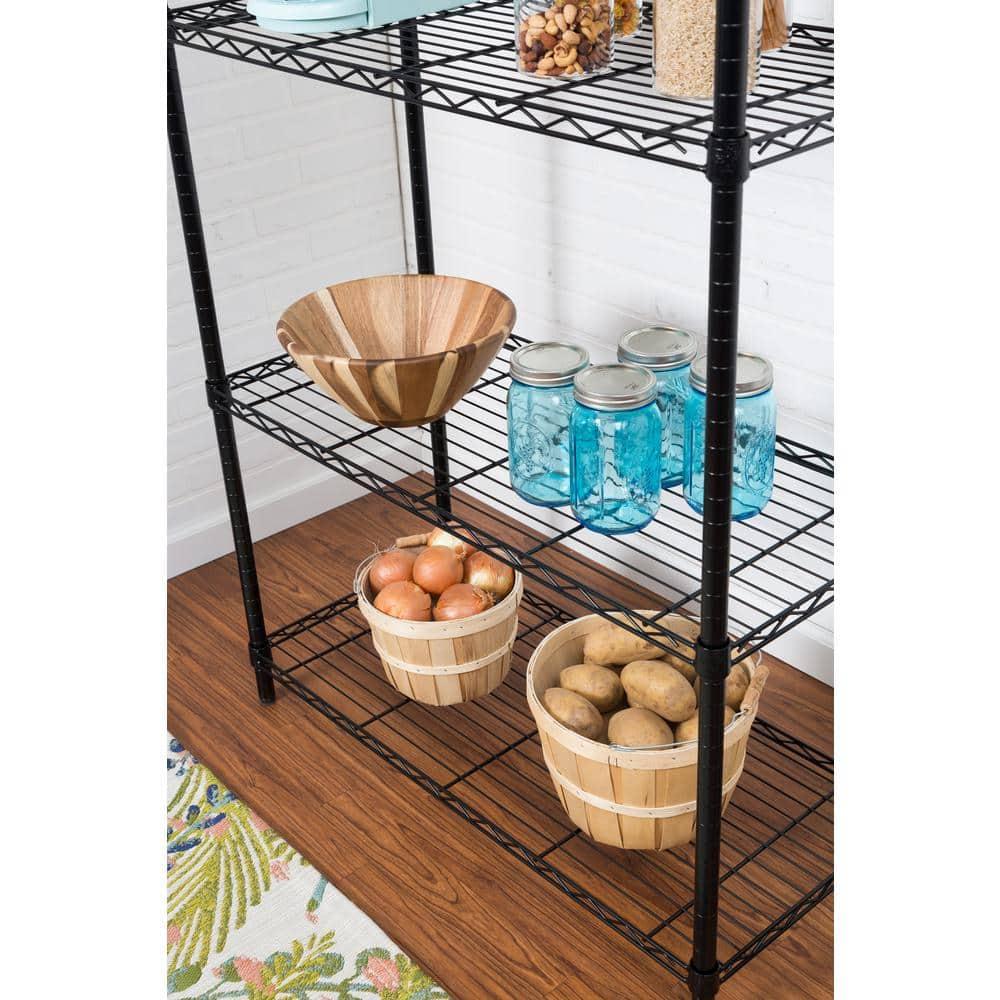 Honey Can Do 5-Tier Metal Height-Adjustable Shelving Unit (36" W X 72" H x 16" D)