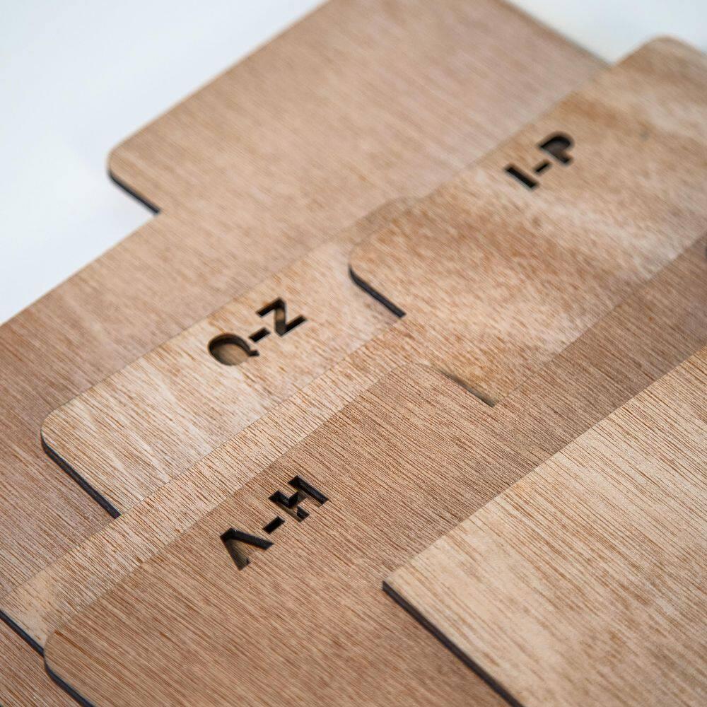 A-Z Vinyl Record Crate Divider Set