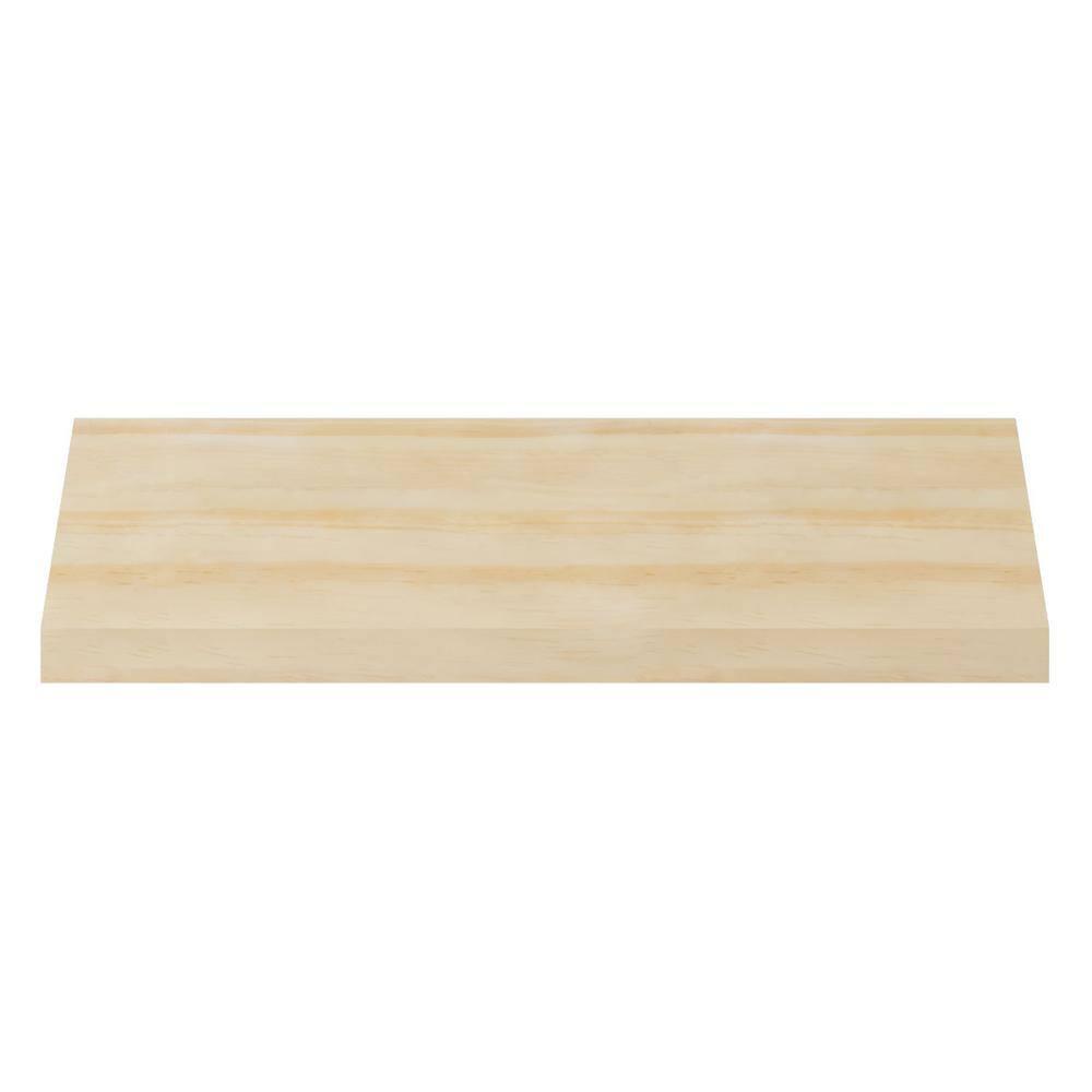 Natural Pine Wood Crown Molding, 96-inch Length