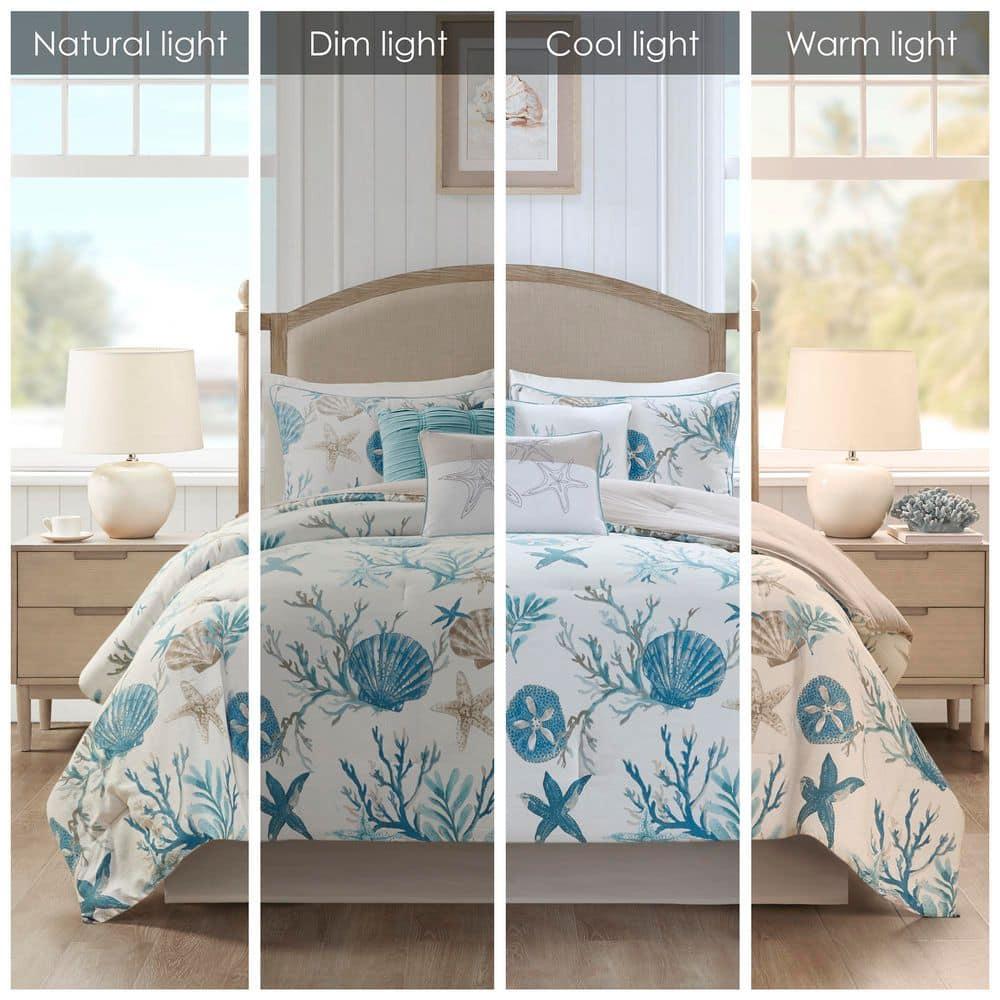 Madison Park Pebble Beach 7 Piece Cotton Sateen Comforter Set
