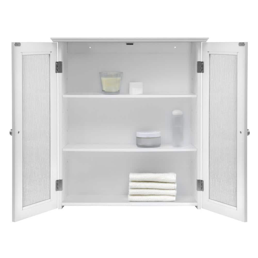 Teamson Home Connor 22.24" x 25" 2-Door Removable Wall Cabinet, White