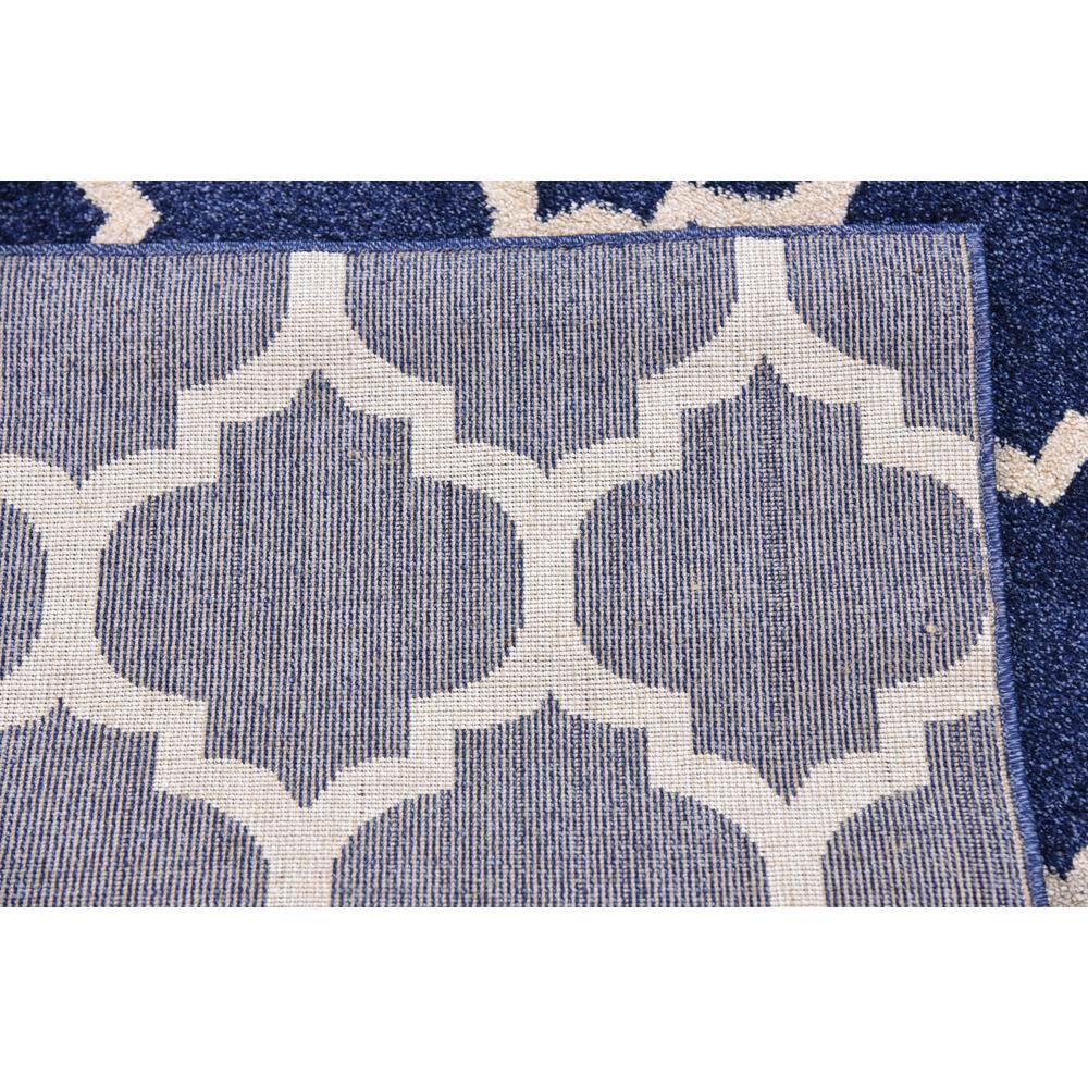 Unique Loom 4' 1 x 6' 1 Trellis Philadelphia Dark Blue Area Rug